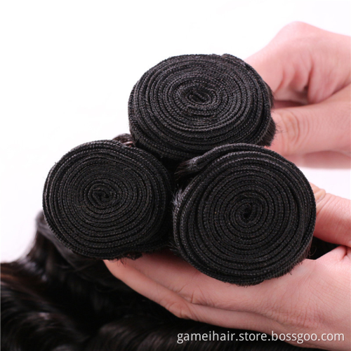 China Human Hair Supplier GMhair Wholesale Virgin Cuticle Aligned Hair Weaving Bundle Extensions Double Drawn Samples Available